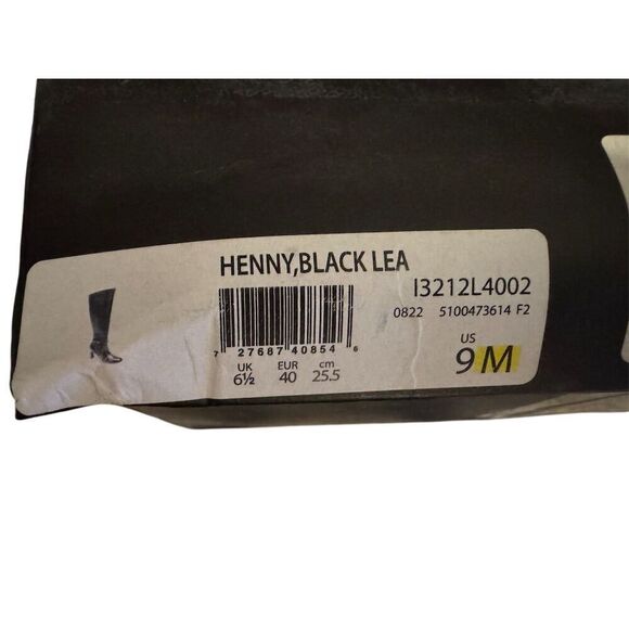 Naturalizer Women's Henny Black Leather Knee High Boots Size 9 - Picture 3 of 13